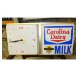 CAROLINA DAIRY MILK GOLD GUERNSEY CLOCK 24X12