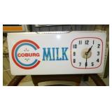 COBURG MILK CLOCK  24X12
