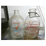 (2) 1G. THOMPSONS, ROWAN CREAMERY BOTTLES