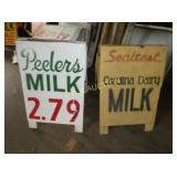 (2) PEELERS & SEALTEST SIDEWALK SIGNS 24X37