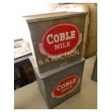 (2) COBLE/SEALTEST MILK  BOXES