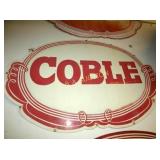 EMB. (WHITE) COBLE MILK SIGN 48X30