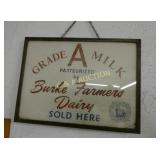 GRADE A MILK BURKE FARMERS DAIRY NC SEAL 12X10