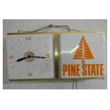 LIGHTUP PINE STATE CLOCK 24X12