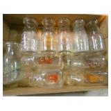 BOX 1/2 PINTS, KLONDIKE, GOLD GUERSEY BOTTLES