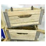 (2) WOODEN CRATES TAYLORSVILLE NC
