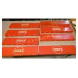 (24) OLD STOCK KERNS SHELVING (RED) 24X8