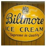 RARE 1951  CONVEX BILTMORE SIGN 33X24  PRETTY SIGN
