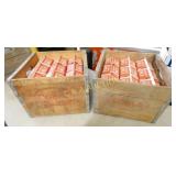 (2) WOODEN COBLE CRATES W/ OLD STOCK CARTONS