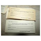 OLD STOCK BILTMORE CUSTOMER ADDRESS CARDS