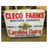 CAROLINA DAIRY CLECO FARMS CAN SIGN 48X36