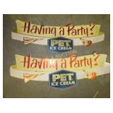 OLD STOCK PET ICE CREAM PARTY FESTOON