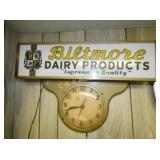25X17 BILTMORE DAIRY PRODUCTS CLOCK