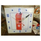 SEALTEST MILK CLOCK W/ CARTON 15X15