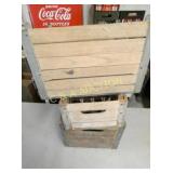 (3) PORT MURRAY, OTHER WOODEN MILK BOXES