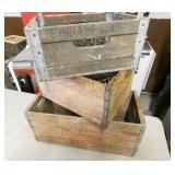 (3) WOODEN BOXES LINDALE, COBLE