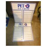 (2) PET LEXAN MENUS 22X22