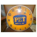 16IN PET MILK (ORANGE) CLOCK