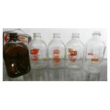 (5) 1G. PET BOTTLES, NICE GRAPHICS, AMBER SEALTEST
