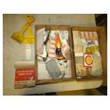 NOS ESSO STICKERS,SCRAPERS, RECEIPTS ETC. (2 BOXES