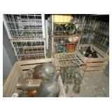 LOT OF INSULATORS, BOTTLES, CLOROX BOTTLES, ETC