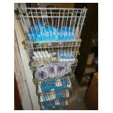 (7) WIRE RACKS OLD STOCK CARTONS,LIDS,ETC