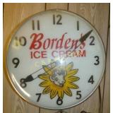 15IN BORDENS ICE CREAM CLOCK W/ ELSIE