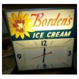 15IN BORDENS ICE CREAM CLOCK W/ ELSIE