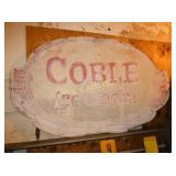 EMB. DIE CUT COBLE SIGN 68X45