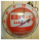 16IN BURKE DAIRY DOUBLE BUBBLE CLOCK