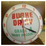 16IN BURKE DAIRY DOUBLE BUBBLE CLOCK