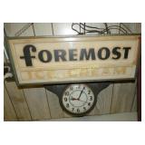 EARLY EMB.FOREMOST CLOCK 27X19