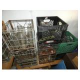 (9) CRATES MILK BOTTLES QTS. SEV. BILTMORE, PET