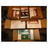 (6) BOXES OLD STOCK 300PER BOX COBLE ORANGE, ETC.