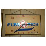 UNUSUAL FLAVORICH MILK CLOCK 19X12
