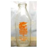 QT. PINE STATE CREAMERY RALEIGH NC BOTTLE