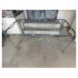 IRON GLASS TOP TABLE 61X29