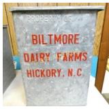 BILTMORE DAIRY HICKORY NC MILK BOX