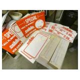 OLD STOCK COBLE STORE CB SIGNS,RECEIPTS (150+)
