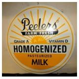 24IN PEELERS HOMOGENIZER MILK SIGN
