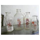 (4) QT. CATAWBA HICKORY NC BOTTLES NICE GRAPHICS