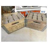 (2) SUNRISE DAIRY GASTONIA CRATES W/ BOTTLES