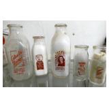 (5) CATAWBA 1/2PINT-QT BOTTLES NICE GRAPHICS