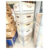 (6) WOODEN MILK CRATES BILTMORE, SUPERIOR