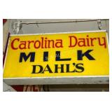 CAROLINA DAIRY MILK CAN SIGN W/ BRACKET 48X25