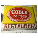 EMB. COBLE ICE CREAM RESTAURANT LEXAN SIGN 60X48