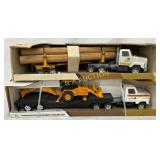 Two 20-Inch John Deere Diecast Construction and Ha
