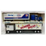 Two ERTL and Nylint 1/25 Scale Steel Tractor Trail