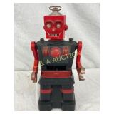 15in by 8in Red and Black Tin Lithographed Robot T