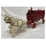 15ï¿½7 Cast Iron ï¿½Overland Circusï¿½ Horse-Drawn Buggy